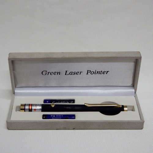 5mW green laser pointer in case