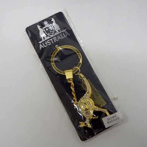 Australia 24 carat gold plate keyring