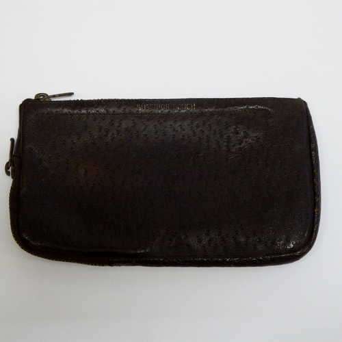 Leather tobacco pouch with pipe compartment - Vintage - as per photo