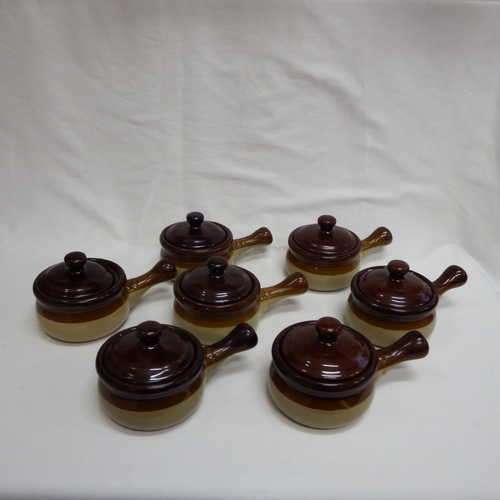 7 Soup bowls with lids