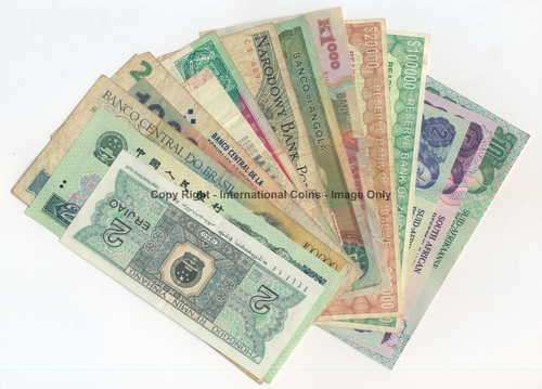 Lot of 15 old banknotes