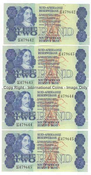 Lot of 8 R2 notes with consecutive numbers