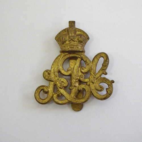 British Army Pay Corps WW1 period (1902-1920) cap badge with slide - Brass