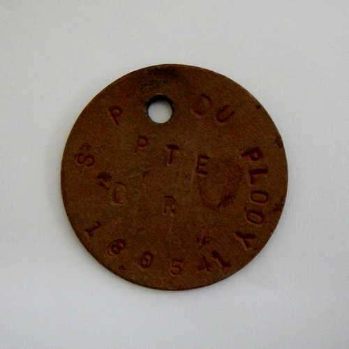 WW2 Dog tag to SP du Plooy