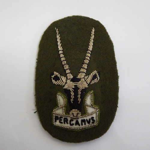 SWA Territorial forces army officers cap badge - green