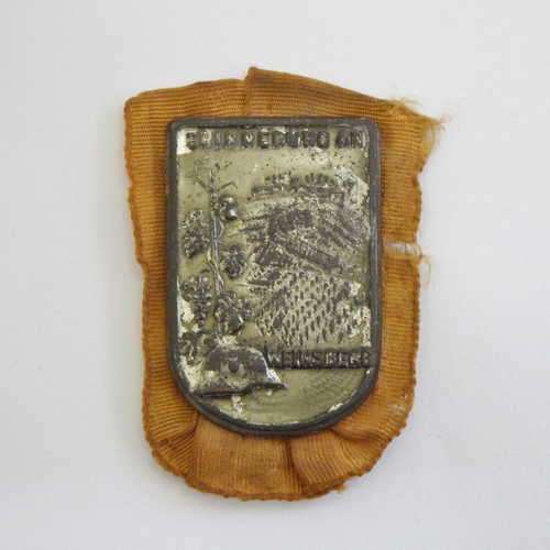German badge remembering Weinsberg - scarce - metal on cloth badge