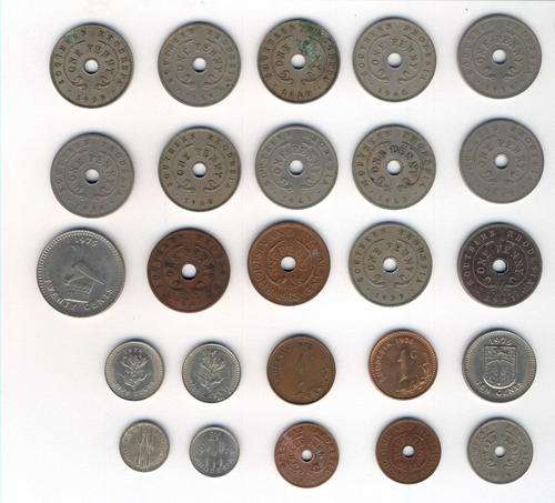 Lot of 25 Rhodesia coins