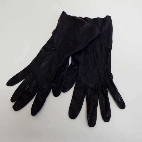 Vintage Emile Perrim real kidskin (young goat) leather female gloves - made in France - Size : 7 1/2