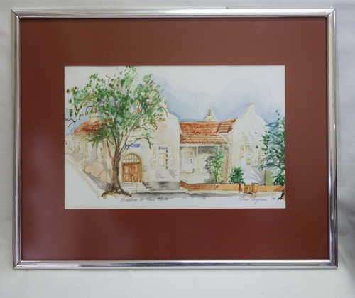 1993 Watercolour painting of Kerkstraat , Prins Albert by Lenor Snyman - 52 x 41.5 cm