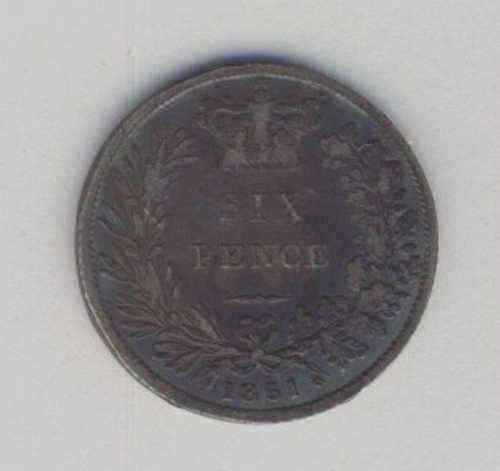 1851 Great Britain 6 Pence - Fine