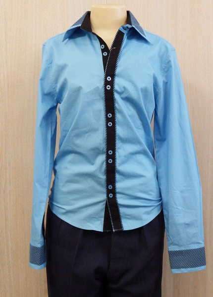 Studio by Truworths Man blue and black button up long sleeve shirt - Size: S - Still brand new