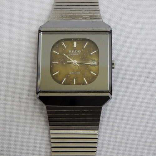 Vintage Rado Diastar Quartz unisex watch - working - some spots on dial