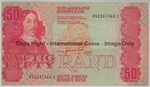 Gerhard de Kock R50 Error banknote - Red printed off centre to the left
