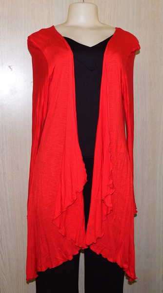 Lovely red polyester waterfall jacket