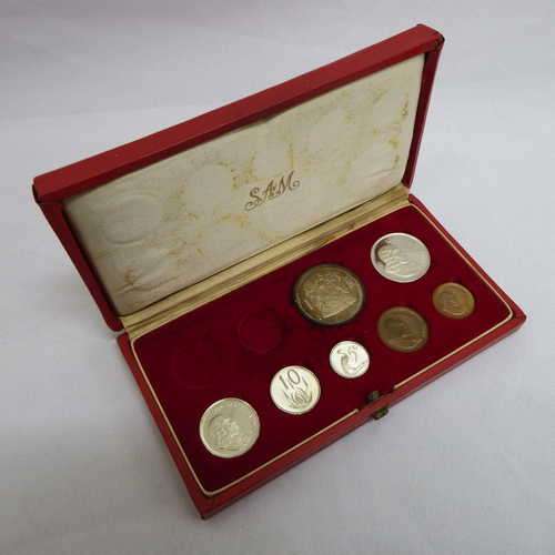 1969 RSA short proof set in long proof box with silver R1