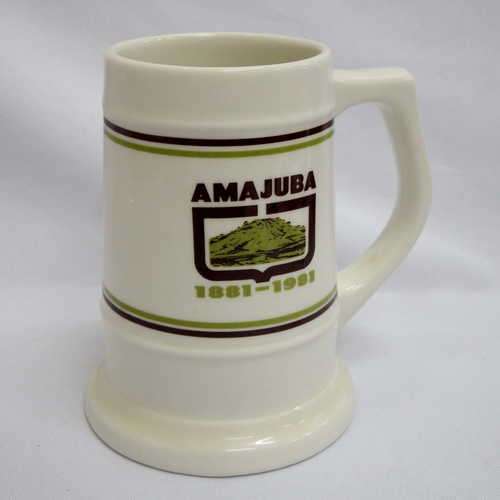 Commemoration of Amajuba 1881 - 1981 beer mug