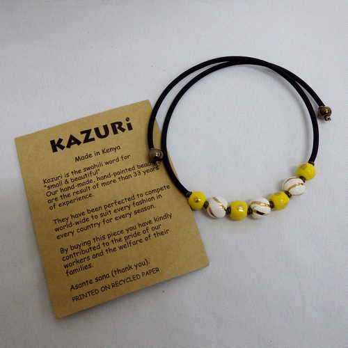 Kazuri chocker with hand made , hand painted beads
