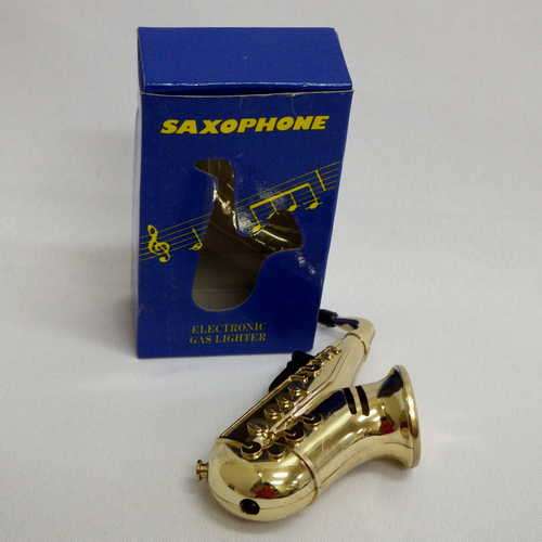 Saxophone pocket gas lighter in box - New (8284A)