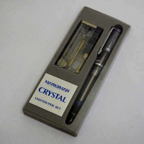 Marksman Crystal lighter and pen set in box (8305A)