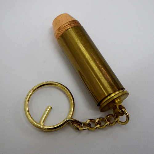 Vintage bullet shaped keyring lighter - working
