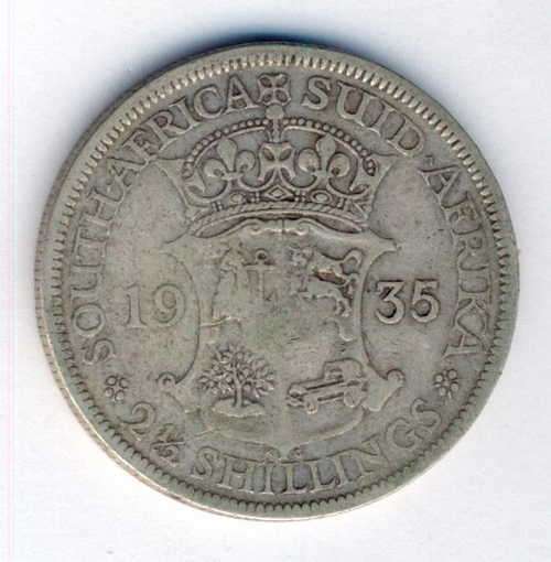 1935 SA Union 2 1/2 shilling half crown - difficult to get