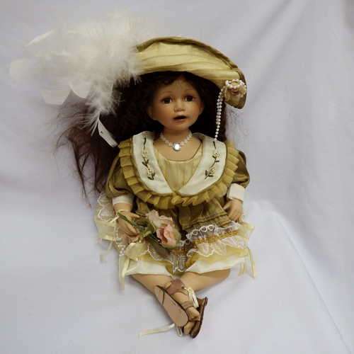 Beautiful Nimf porcelain doll - "Look at her sandles" - Height : 32 cm