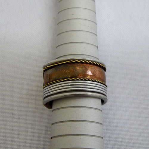Copper mens ring - Size : T