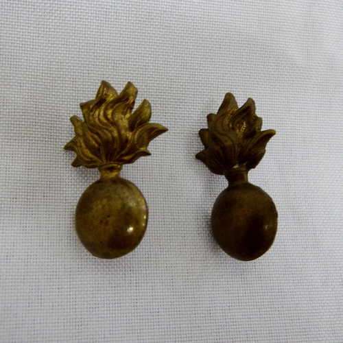 Pair of Royal Army fusiliers collar badges