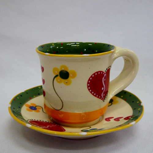 Beautiful porcelain cup and saucer