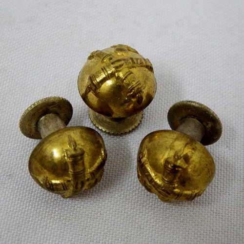 Lot of 3 WW1 / WW2 French screw in Artillery buttons