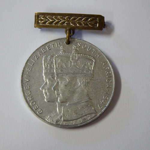 1947 South African Royal visit medallion - Aluminium
