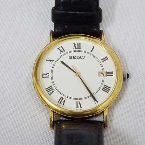 Vintage Seiko Quartz mens watch - Working - Serial 7N32 - oc10 R0