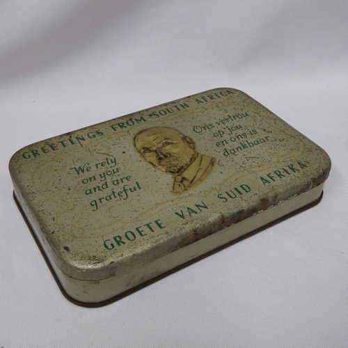 WW2 SA Army Jan Smuts Christmas tin