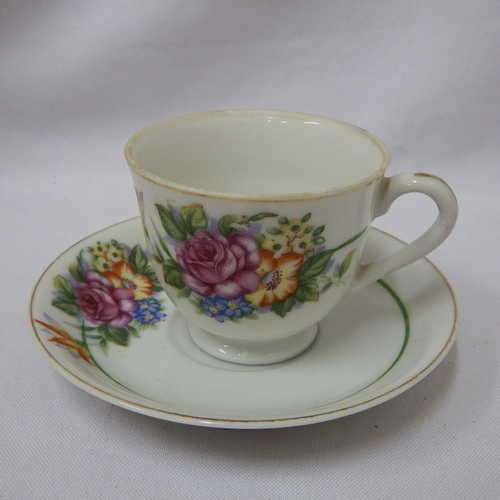 Vintage tea cup and saucer duo