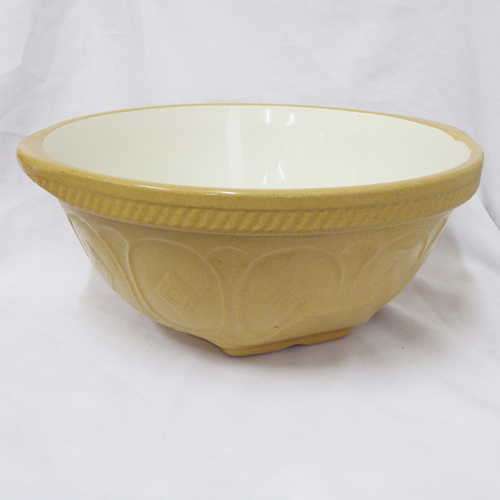 Vintage large Gripstand Yellow ware mixing bowl - Made in England by T.G. Green - Height : 18cm