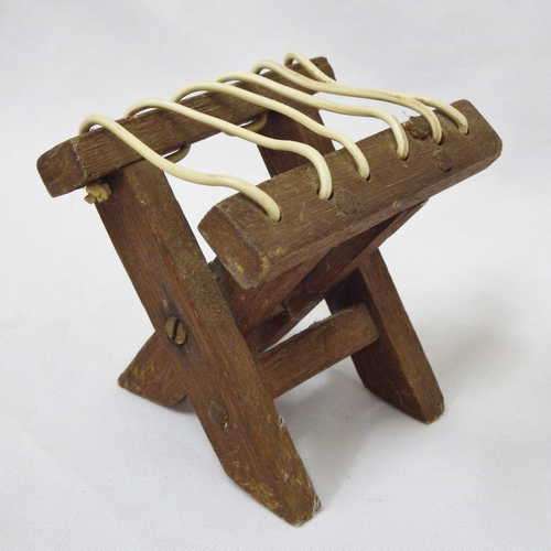Very small wooden "riempie" chair @ CRAZY R1 start
