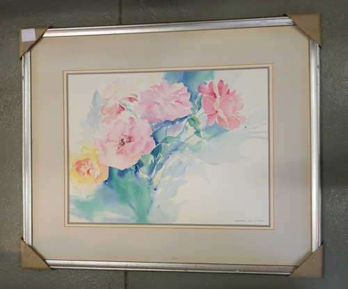 Framed Sandy Slater watercolour painting (No glass)