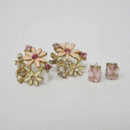 Two Pairs of pink colour earrings