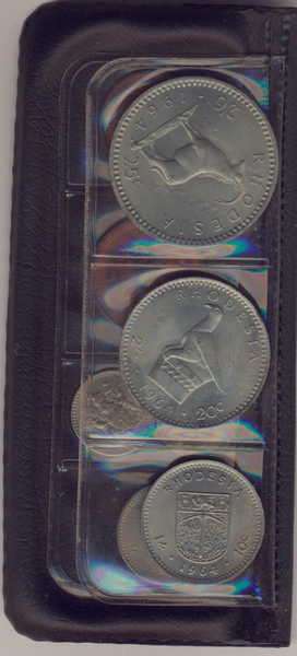 Coins of Rhodesia uncirculated coin booklet