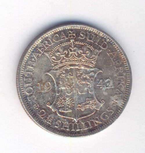 South Africa 1942 half crown - UNC - Good enough to grade