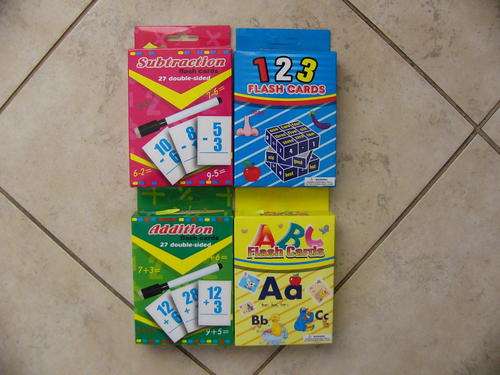 Flash cards . Arithmetical and ABC only.