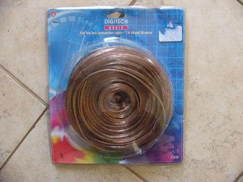 Speaker wire flat 2 core low loss 136 strand . 30 meter roll.