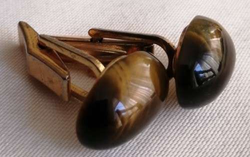 Tiger eye cufflinks 2 pairs