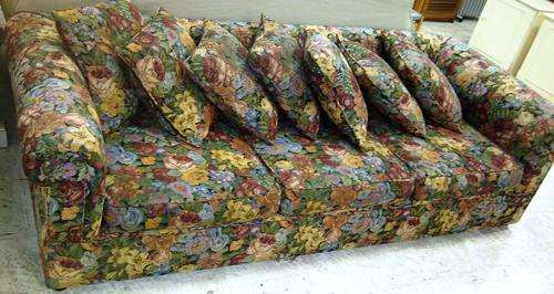 Pair of floral 3 seater couches
