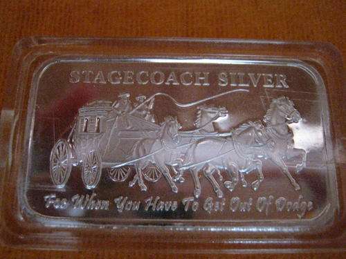 1oz Stagecoach Barter Bar in Capsule