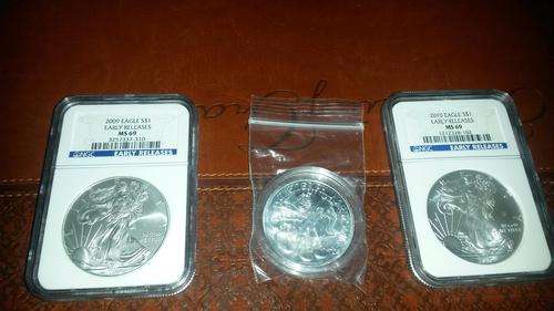 Silver Eagles MS69 x 2 & Philharmoic x 1 Bundle