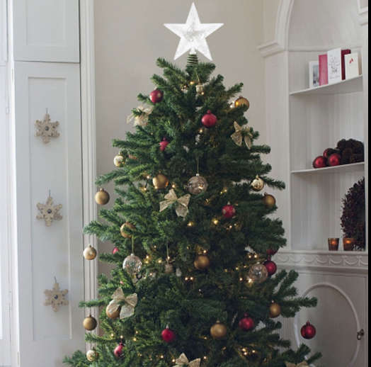 Christmas Tree Top LED Star White 15cm