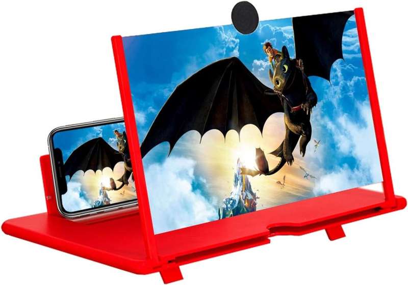 Screen Magnifier - 12 Inch 3D HD Mobile Phone Foldable Magnifying Projector Screen Accessory