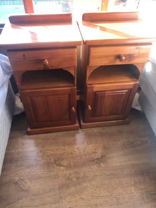 Oregon Pine Bedside Tables
