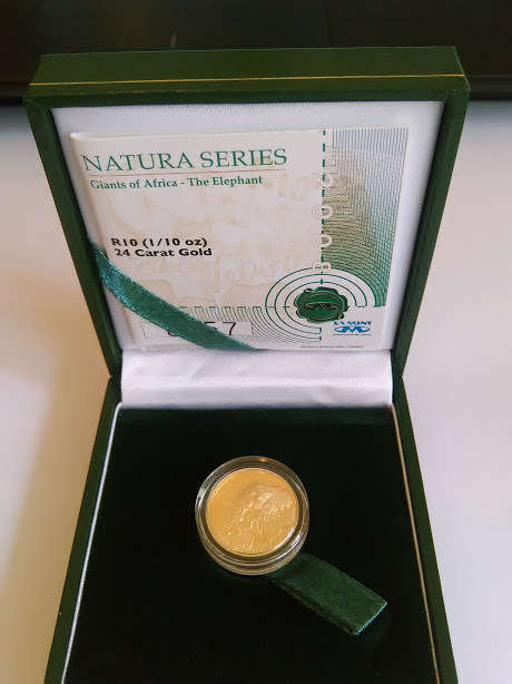 2008 Natura Series R10 (1/10 oz) Giants of Africa - The Elephant